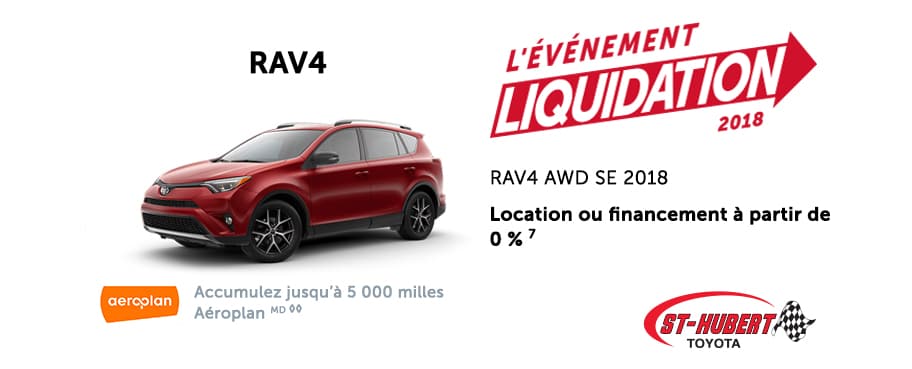 St-Hubert Toyota RAV4 AWD SE 2018 Promotion Evenement Liquidation Septembre 2018.jpg