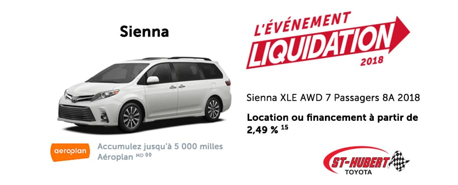 St-Hubert Toyota Sienna XLE AWD 7 Pass 2018 Promotion Evenement Liquidation Septembre 2018.jpg