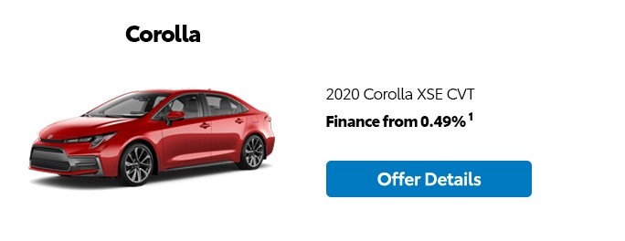St-Hubert Toyota Promotion 2020 Corolla XSE CVT March 2020