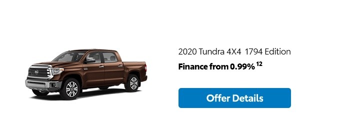 St-Hubert Toyota Promotion 2020 Tundra 4x4 1794 Edition March 2020