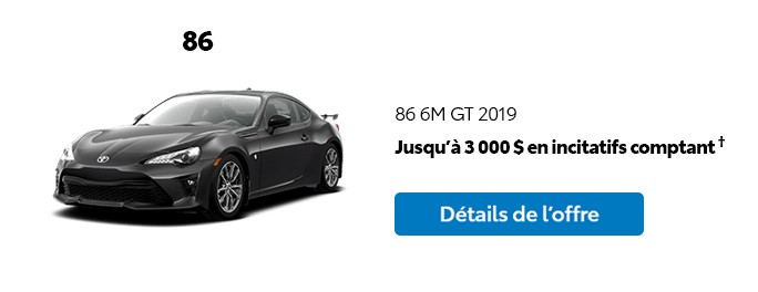 St-Hubert Toyota Promotion Mars 2020 86 6M GT 2019