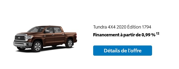 St-Hubert Toyota Promotion Mars 2020 Tundra 4x4 2020 Edition 1794