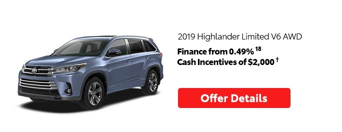 St-Hubert Toyota Promotion July 2020 Highlander Limited V6 AWD