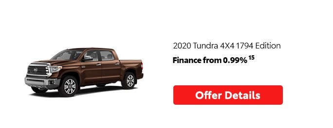 St-Hubert Toyota Promotion July 2020 Tundra 4x4 1794 Edition