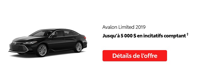 St-Hubert Toyota Promotion Juillet 2020 Avalon Limited 2019