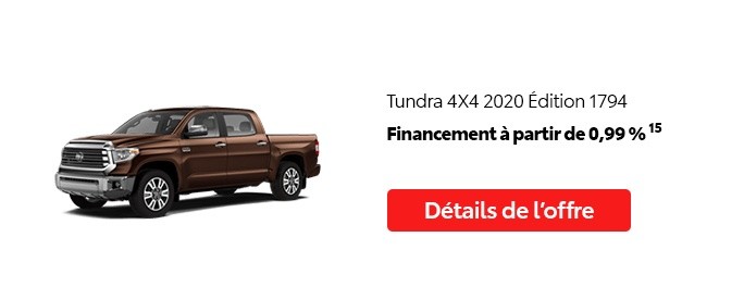 St-Hubert Toyota Promotion Juillet 2020 Tundra 4x4 2020 Edition 1794