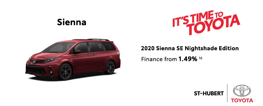 2020 toyota sienna se nightshade